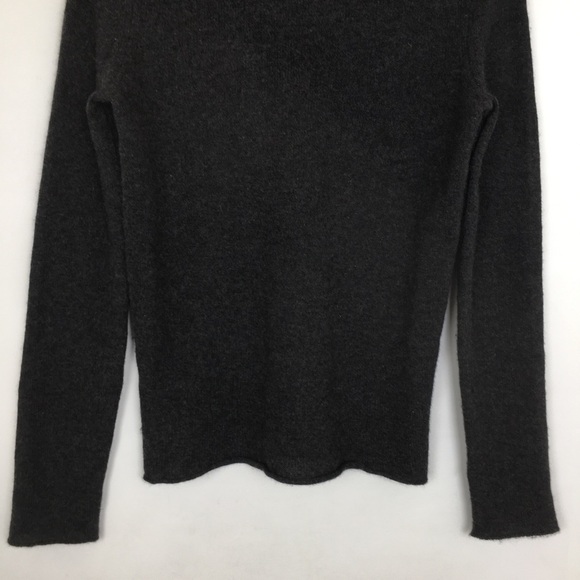ATM Cashmere Sweater Pullover Charcoal Gray Scoop Neck Women’s Size XS Luxury - Picture 10 of 11